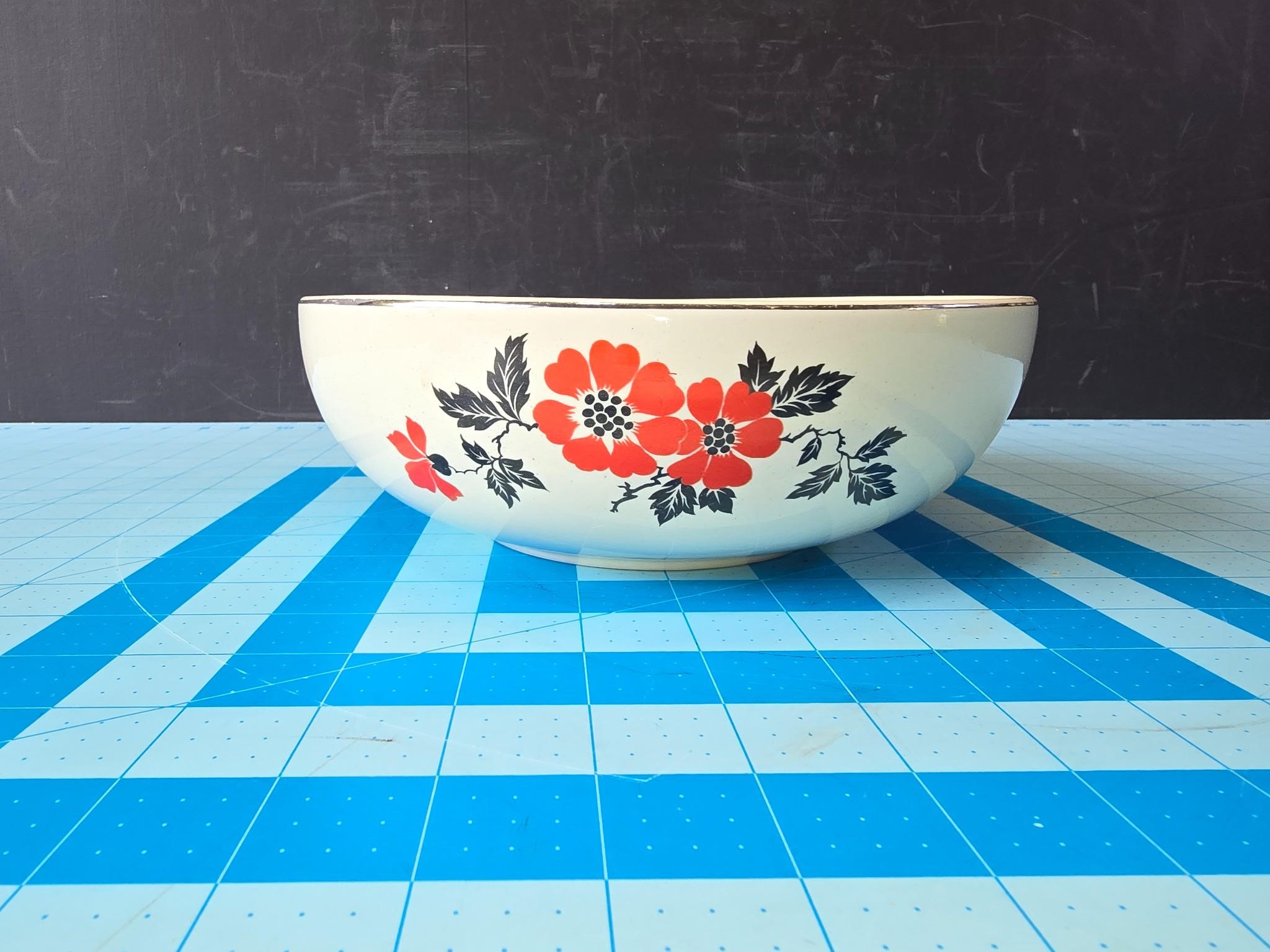 Vintage Hall's Red Poppy serving bowl
