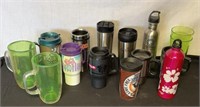 (15) Assorted Drinking Thermos, Water Bottles