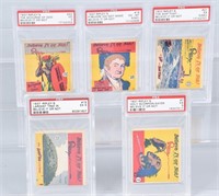 5-1937 RIPLEY'S BELIEVE OR NOT,  TRADE CARDS, PSA