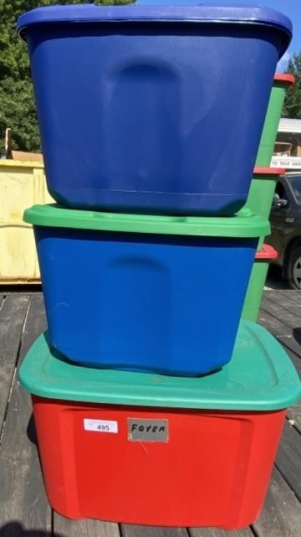 3 Totes w/ Lids