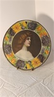 Victorian Long Haired Lady Portrait Flue Cover.