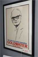 “Goldwater” framed ABC News vintage poster