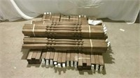 Lot Of 60 Wooden Rails Brown 2" X 2" X 36"