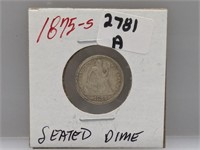 1875-S 90% Silv Seated Dime