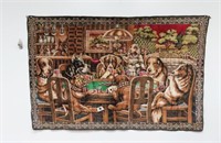 Vtg Dogs Playing Poker Tapestry