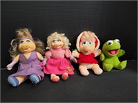 (3) Vintage  Miss Piggy & (1) Kermit the Frog
