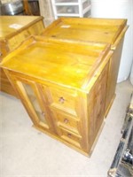(2) Rustic Pine Cabinets, 23"Wx13"Dx29"H