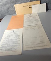 LOT OF VICTORY WAR LOAN BONDS PAPER 1941