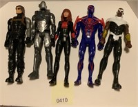 Five Marvel Action Figures