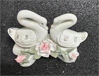 Porcelain Kissing Swans