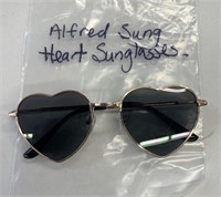Alfred Sung Heart Shaped Sunglasses