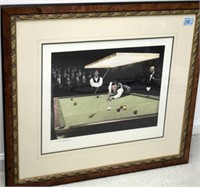 GILBERT BILLIARDS PRINT