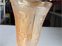 Antique Jeanette Marigold Carnival Glass 9" Vase