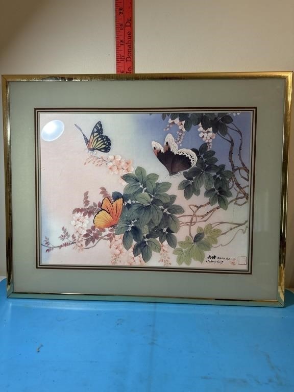 SIGNED Johnny Lung Master Chinese Painter LITHO