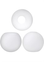 New 3 Pack Clear Frosted Glass Globes for Light