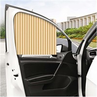 Slidable Side Window SunShades for Car- Gold, 4Pcs