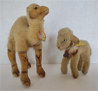 Vtg. Steiff Wool Camel Doll (4"×2.5"×5.5") &