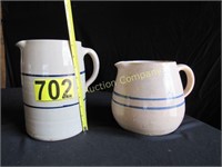 Vintage stoneware glazed pitchers - 2