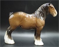 Beswick standing brown Clydesdale horse figure