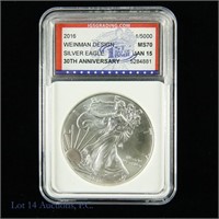 2016 American Silver Eagle $1 (IGS MS70)
