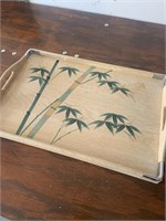 MCM bamboo serving tray