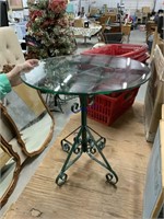 Glass end table 24”