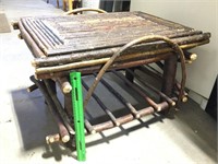 Bentwood Twig Adirondack Table & Wooden Shelf