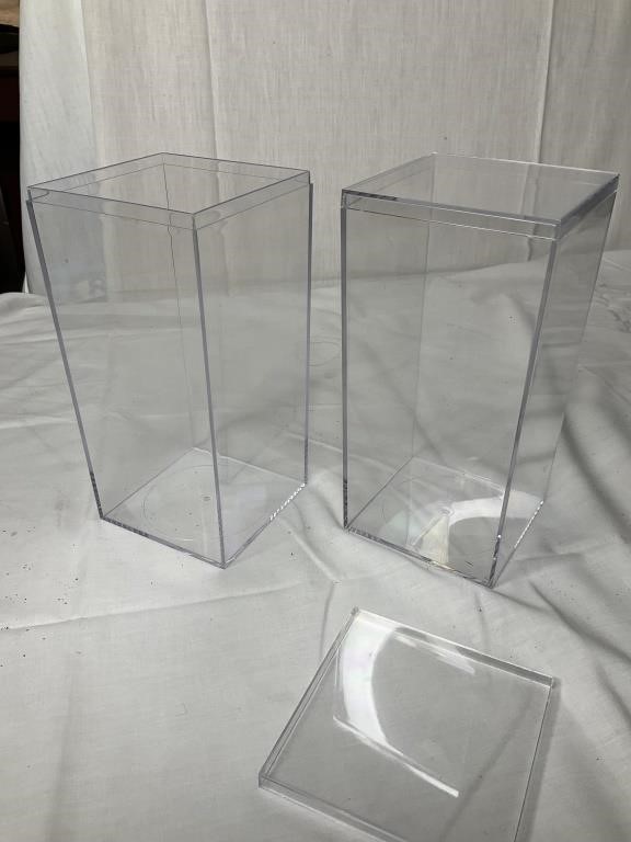 16 CLEAR LUCITE DISPLAY CASES