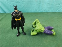 Batman and Hulk figures