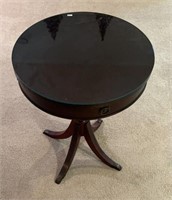 22”W x 27”H Wooden Circular Side Table