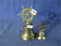 brass ship wheels bells .