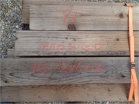 Lumber 15 - 2X6X12  Redwood