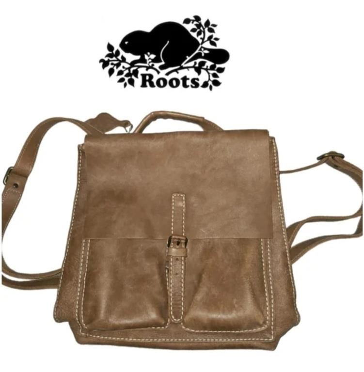 Roots Brown Raiders Leather Bag