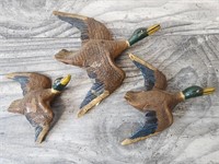 Three Vintage Duck Decorations