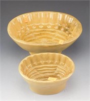 Lot # 3860 - (2) Yellow ware corn motif molds