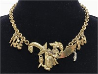 Vintage Thief of Baghdad charm necklace