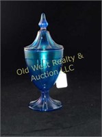 Blue carnival glass