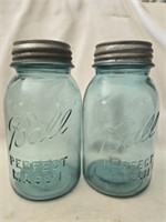 Lot of 2 vintage ball mason jars