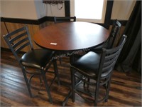 36in Round Bar Table with 4 Chairs