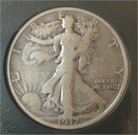 1917 Walking Liberty Circulated Half Dollar