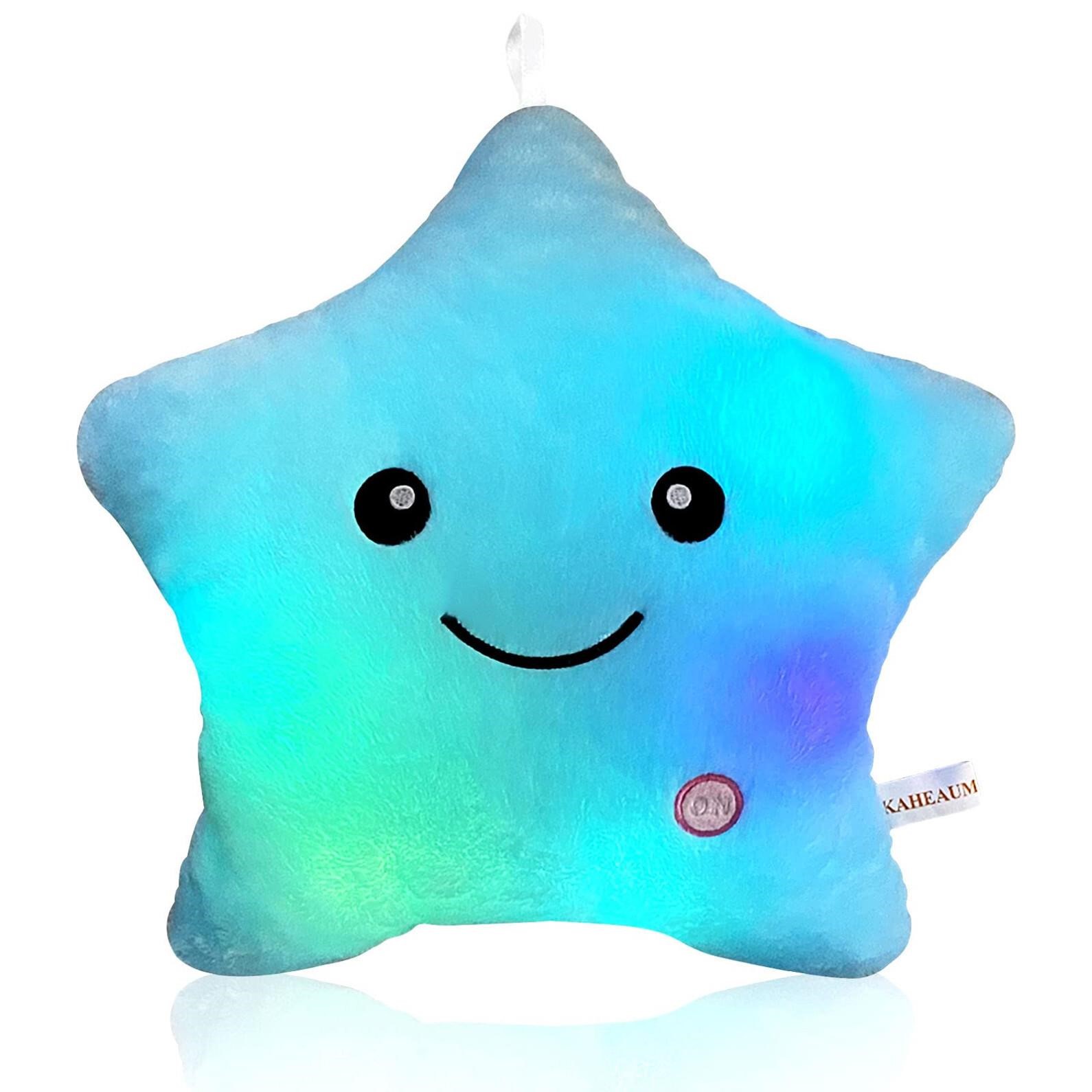 KAHEAUM Star Pillow Creative Twinkle Glowing LED N