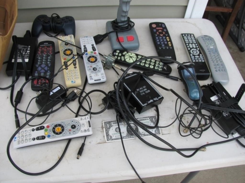 Lot of Assorted Electronics - Remotes, Joystick