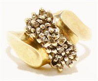 10K Y Gold Diamond Ring Sz 7 3.9g