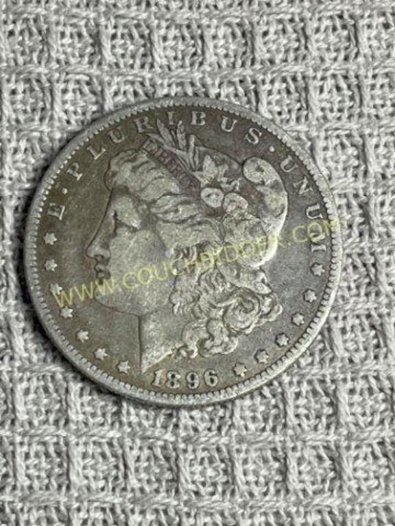 1896 O morgan silver dollar