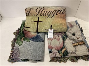 3 Easter Theme Throw Blankets