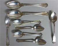 EIGHT SWEDISH .800 SILVER SPOONS
