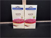 (2) Ghirardelli 4oz Premium Baking White Chocolate