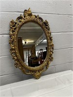 Plastic Gilt Framed Decorative Mirror