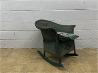 Vtg. Wicker Rocking Chair