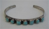 NA Turquoise SS Bracelet - Hallmarked